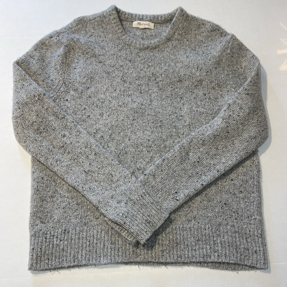 Madewell Sweaters - Madewell Womens Grey Merino Wool Blend Alpaca Blend Crew Neck Sweater Size XL
